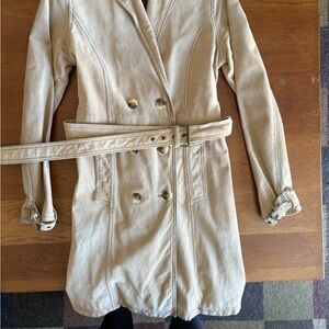 Wilsons Leather Beige Trench Coat